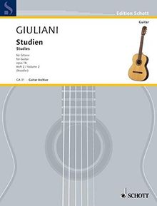 Studien für Gitarre: Bindungen und Verzierungen. Heft 2. op. 1b. Gitarre. (Edition Schott)