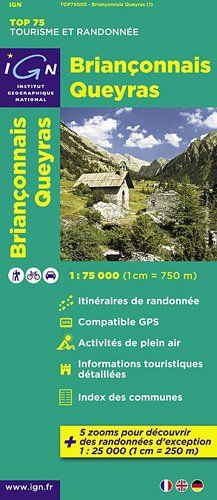 IGN 75 000 Touristische Wanderkarte 05 Brianconnais - Queyras (Ign Map)