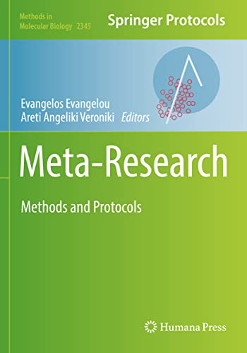Meta-Research: Methods and Protocols (Methods in Molecular Biology, 2345, Band 2345)