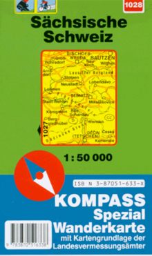 Sächsische Schweiz : Kurzführer (1:50 000) Kompass-Wanderkarte 1028 | Buch | Zustand gut