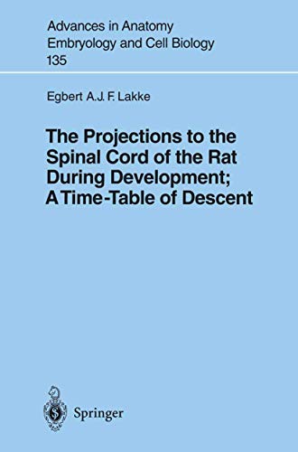 The Projections to the Spinal Cord of the Rat During Development: A Timetable of Descent (Advances in Anatomy, Embryology and Cell Biology, 135, Band 135)