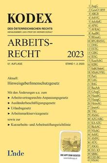 KODEX Arbeitsrecht 2023 (Kodex des Österreichischen Rechts)