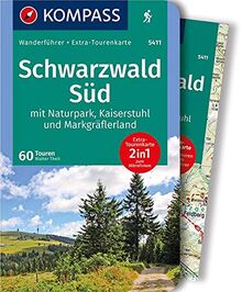 KOMPASS Wanderführer Schwarzwald Süd mit Naturpark, Kaiserstuhl und Markgräflerland: Wanderführer mit Extra-Tourenkarte 1:75.000, 60 Touren, GPX-Daten zum Download.