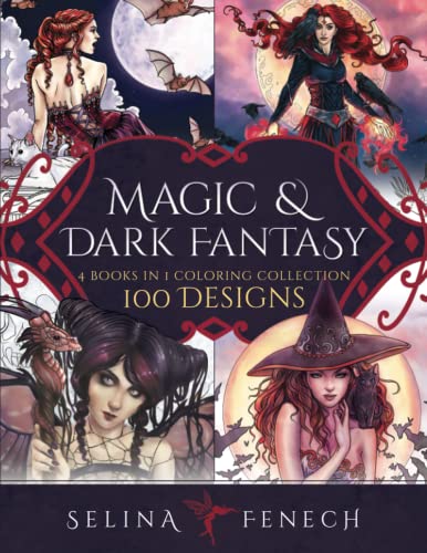 Selina Fenech Magic And Dark Fantasy Coloring Collection, 100 Designs
