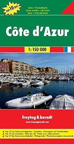 Freytag-Berndt und Artaria Kg Freytag Berndt Autokarten, Côte D'Azur - Maßstab 1, 150 000, Touristische Informationen. Entfernungen In Km. Ortsverzeichnis Mit Postleitzahlen.