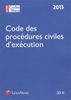 Code des procédures civiles d'exécution : 2013