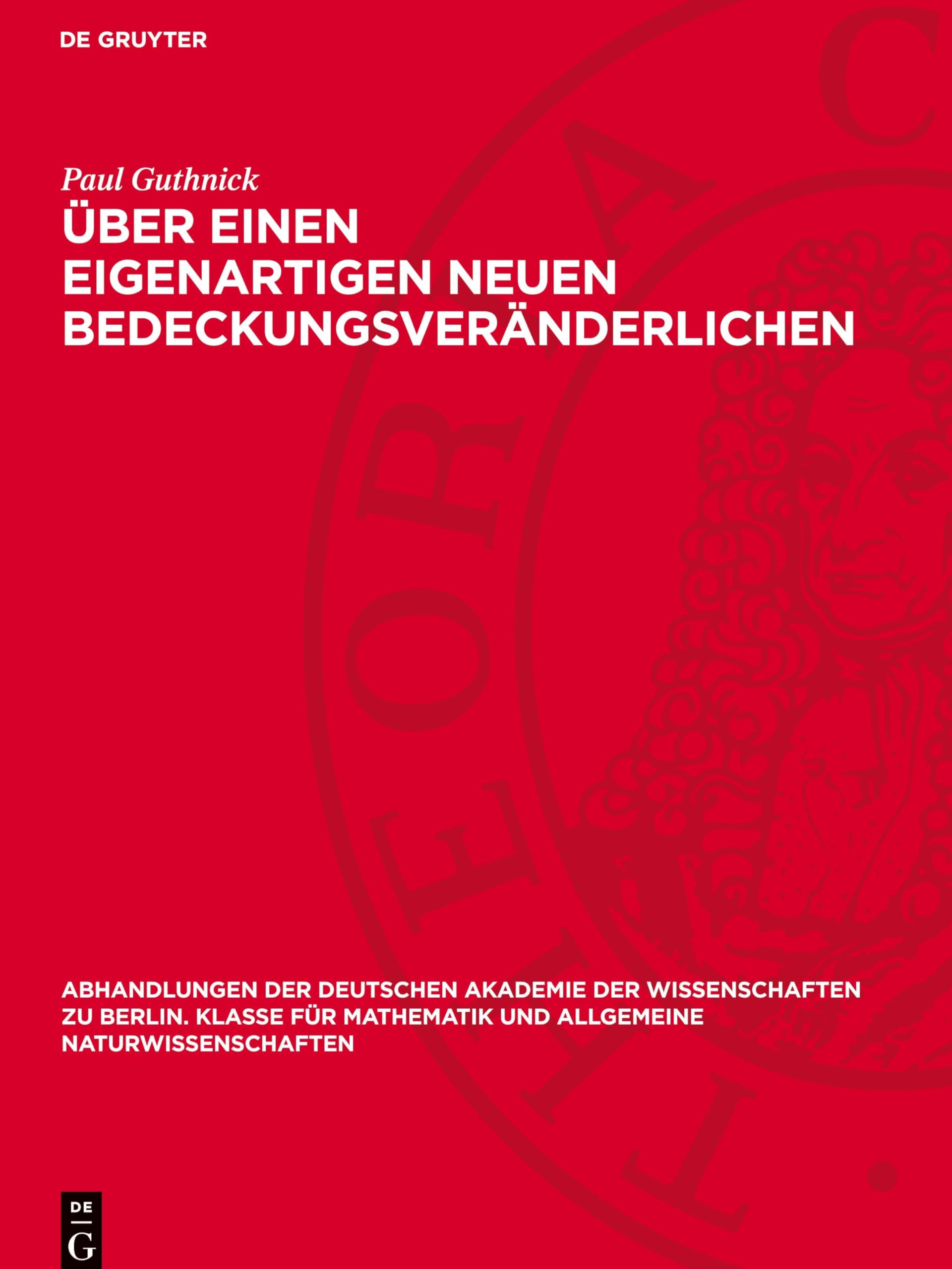 Über einen eigenartigen neuen Bedeckungsveränderlichen: Erste Mitteilung (Abhandlungen der Deutschen Akademie der Wissenschaften zu Berlin. Klasse für ... und allgemeine Naturwissenschaften, 1947,7)