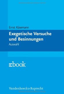 Exegetische Versuche und Besinnungen
