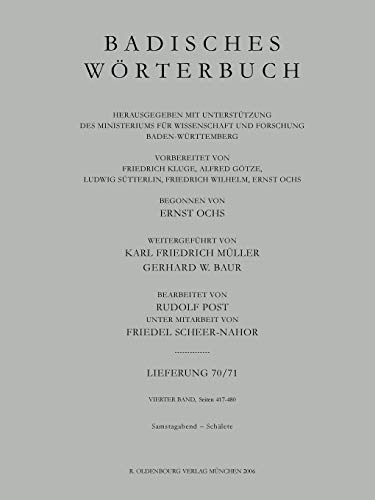 Badisches Wörterbuch: Samstagabend–Schälete