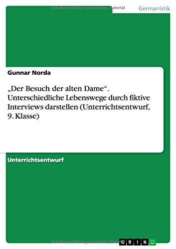 Der Besuch der alten Dame. Unterschiedliche Lebenswege durch fiktive Interviews darstellen (Unterrichtsentwurf, 9. Klasse)