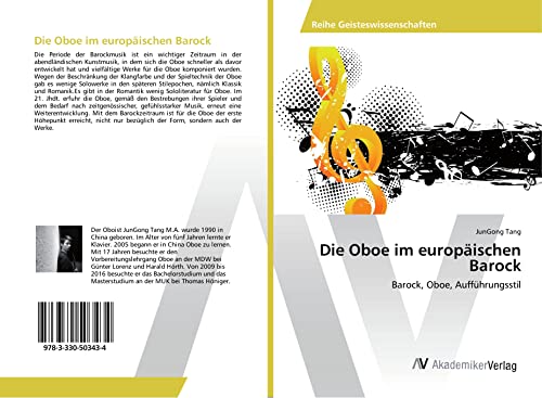 Tang, J: Oboe im europäischen Barock: Barock, Oboe, Aufführungsstil