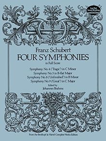 Franz Schubert Four Symphonies (Dover Music Scores)