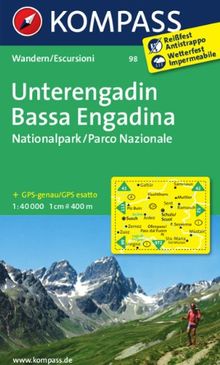 Unterengadin - Bassa Engadina - Nationalpark - Parco Nazionale: Wanderkarte. GPS-genau. 1:40000