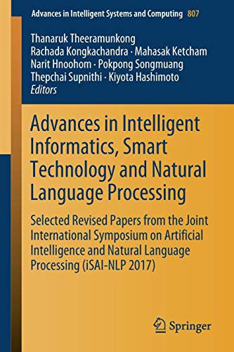 Advances in Intelligent Informatics, Smart Technology and Natural Language Processing (Advances in Intelligent Systems and Computing, Band 807)