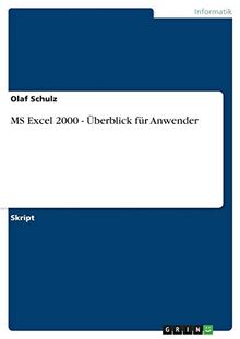 MS Excel 2000 - Überblick für Anwender