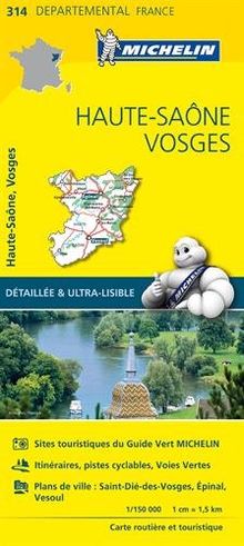 Carte Haute-Saône, Vosges Michelin