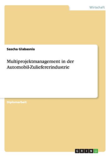 Multiprojektmanagement in der Automobil-Zuliefererindustrie
