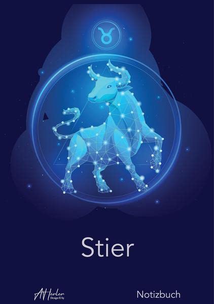 Sternzeichen Stier Notizbuch | Designed by Alfred Herler: Liniertes Notizbuch mit mit 150 Seiten in edlem Astrologie-Design zum niederschreiben Deiner ... Notizen, persönlichen Gedanken und Ideen