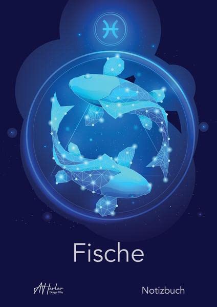 Sternzeichen Fische Notizbuch | Designed by Alfred Herler: Liniertes Notizbuch mit mit 150 Seiten in edlem Astrologie-Design zum niederschreiben ... Notizen, persönlichen Gedanken und Ideen