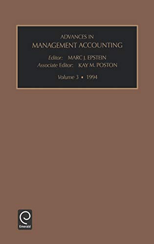 Advances in Management Accounting: Vol 3