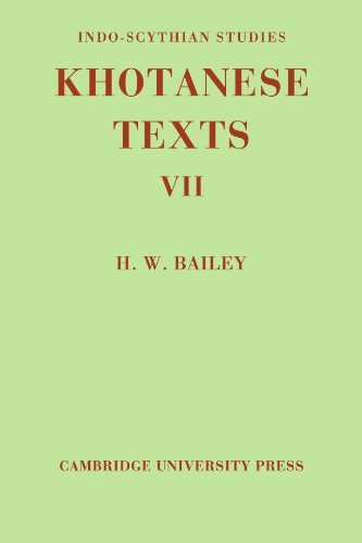 Indo-Scythian Studies: Being Khotanese Texts Volume VII