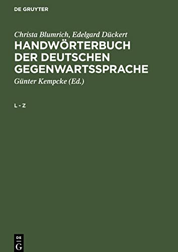 Handwörterbuch der deutschen Gegenwartssprache, L - Z