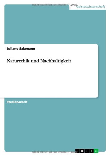 Naturethik und Nachhaltigkeit