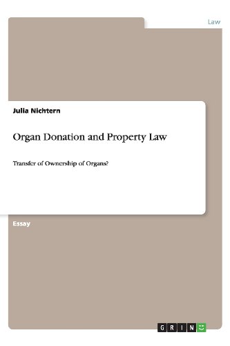 Organ Donation and Property Law: Transfer of Ownership of Organs?