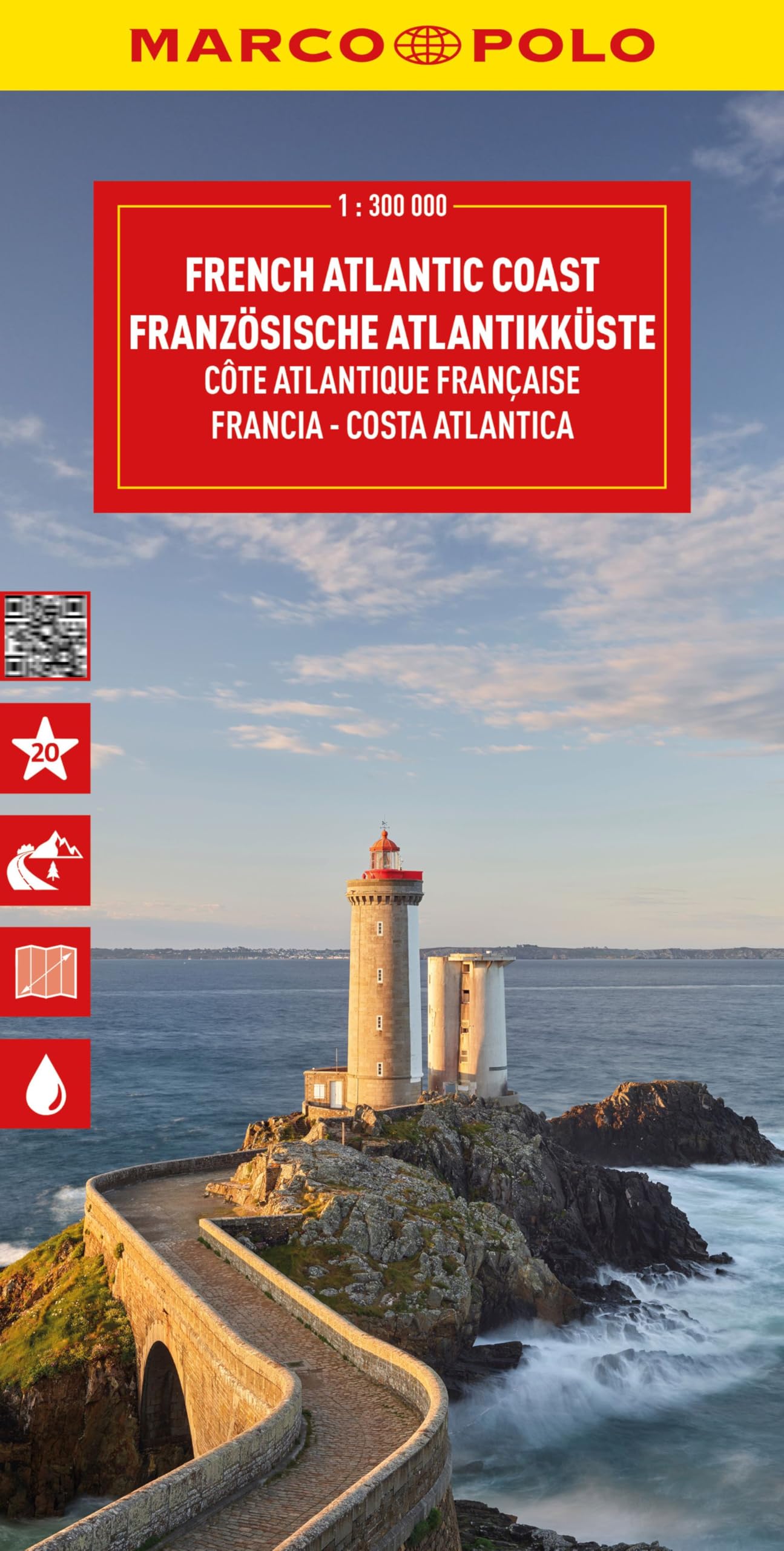 MARCO POLO Reisekarte Französische Atlantikküste 1:300.000: Dordogne, Aquitaine, Gascogne, Bordeaux, Biarritz, Toulouse, La Rochelle - Straßenkarte ... Highlights und digitaler Erweiterung