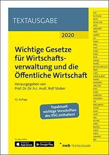 Wichtige Gesetze für Wirtschaftsverwaltung und die Öffentliche Wirtschaft (NWB Textausgabe)