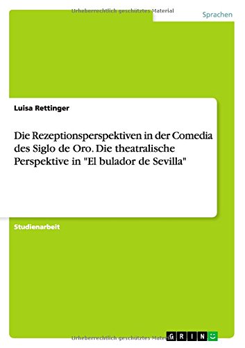 Die Rezeptionsperspektiven in der Comedia des Siglo de Oro. Die theatralische Perspektive in El bulador de Sevilla