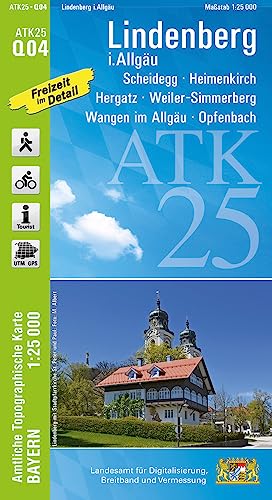 ATK25-Q04 Lindenberg i.Allgäu (Amtliche Topographische Karte 1:25000): Scheidegg, Heimenkirch, Hergatz, Weiler-Simmerberg, Wangen im Allgäu, Opfenbach ... Amtliche Topographische Karte 1:25000 Bayern)