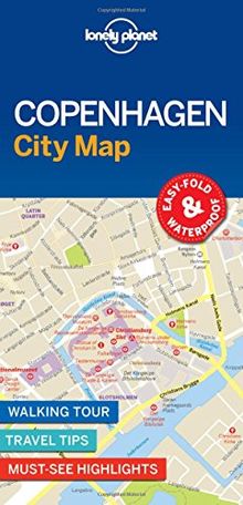 Copenhagen City Map: EASY-FOLD & WATERPROFF / WALKING TOUR / TRAVEL TIPS / MUST-SEE HIGHLIGHTS