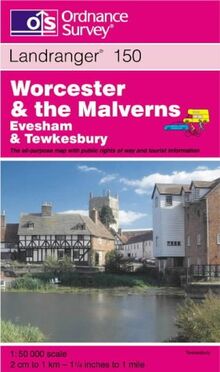 Worcester and the Malverns, Evesham and Tewkesbury (Landranger Maps)