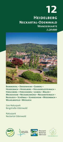 Blatt 12, Heidelberg - Neckartal-Odenwald: Wander- und Radwanderkarte 1:20.000. Mit Bammental, Dossenheim, Gaiberg, Heddesbach, Heidelberg, ... und Naturpark Neckartal-Odenwald)