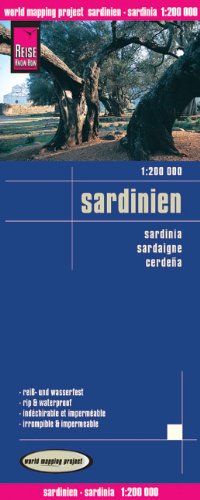 Reise Know-How Landkarte Sardinien (1 : 200 000): Kartenbild 2seitig, klassifiziertes Straßennetz, Ortsindex, GPS-tauglich, wasserfest imprägniert