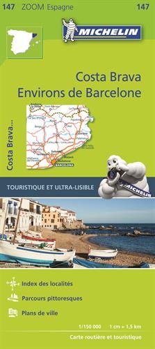 BARCELONA COSTA BRAVA 11147 CARTE ZOOM MICHELIN KAART
