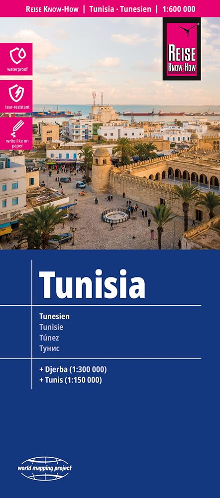 Reise Know-How Landkarte Tunesien / Tunisia (1:600.000): reiß- und wasserfest (world mapping project)