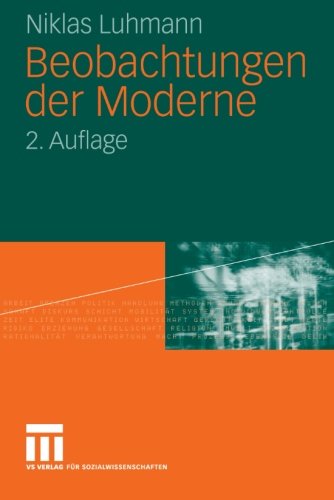 Beobachtungen der Moderne - Niklas Luhmann Kartoniert (TB)