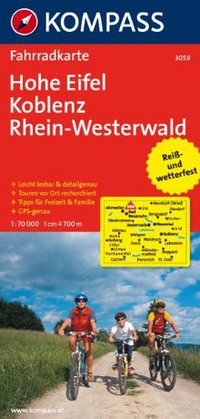 Hohe Eifel - Koblenz - Rhein-Westerwald 1 : 70 000: Radkarte. GPS-genau