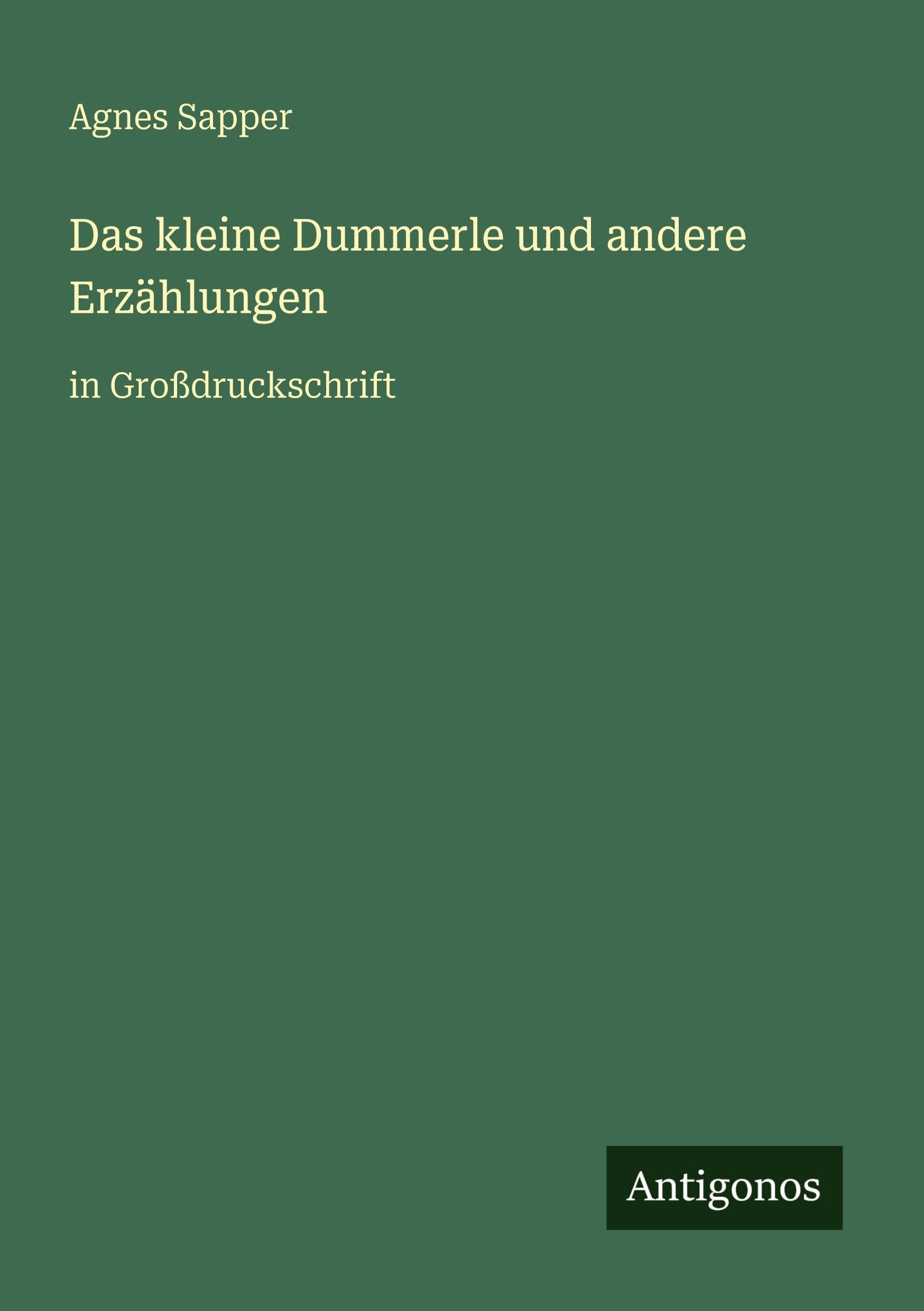Das kleine Dummerle und andere Erzählungen: in Großdruckschrift