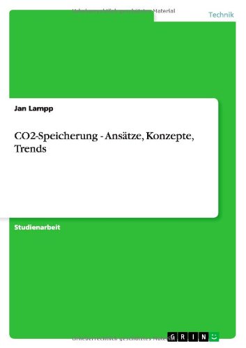 CO2-Speicherung - Ansätze, Konzepte, Trends