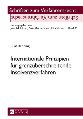 Internationale Prinzipien für grenzüberschreitende Insolvenzverfahren (Schriften zum Verfahrensrecht)