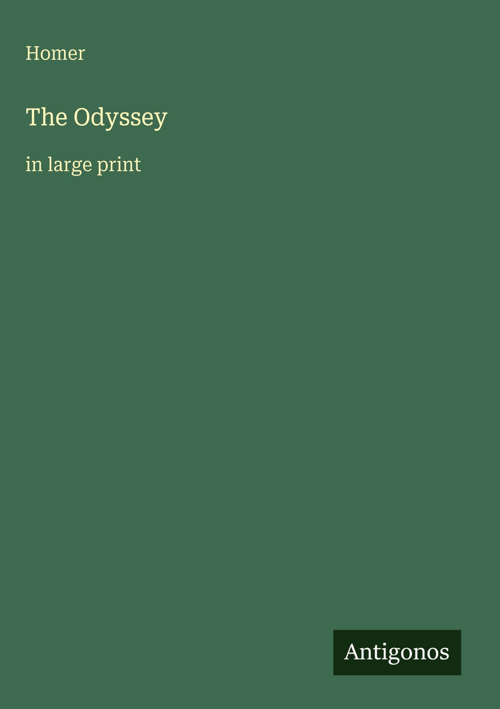 The Odyssey: in large print