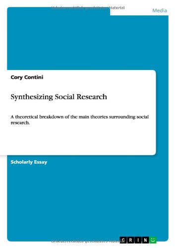 Synthesizing Social Research: A theoretical breakdown of the main theories surrounding social research.