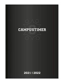 Campustimer Black - A5 Semester-Planer - Studenten-Kalender 2021/2022 - Notiz-Buch - schwarz - Weekly - Alpha Edition