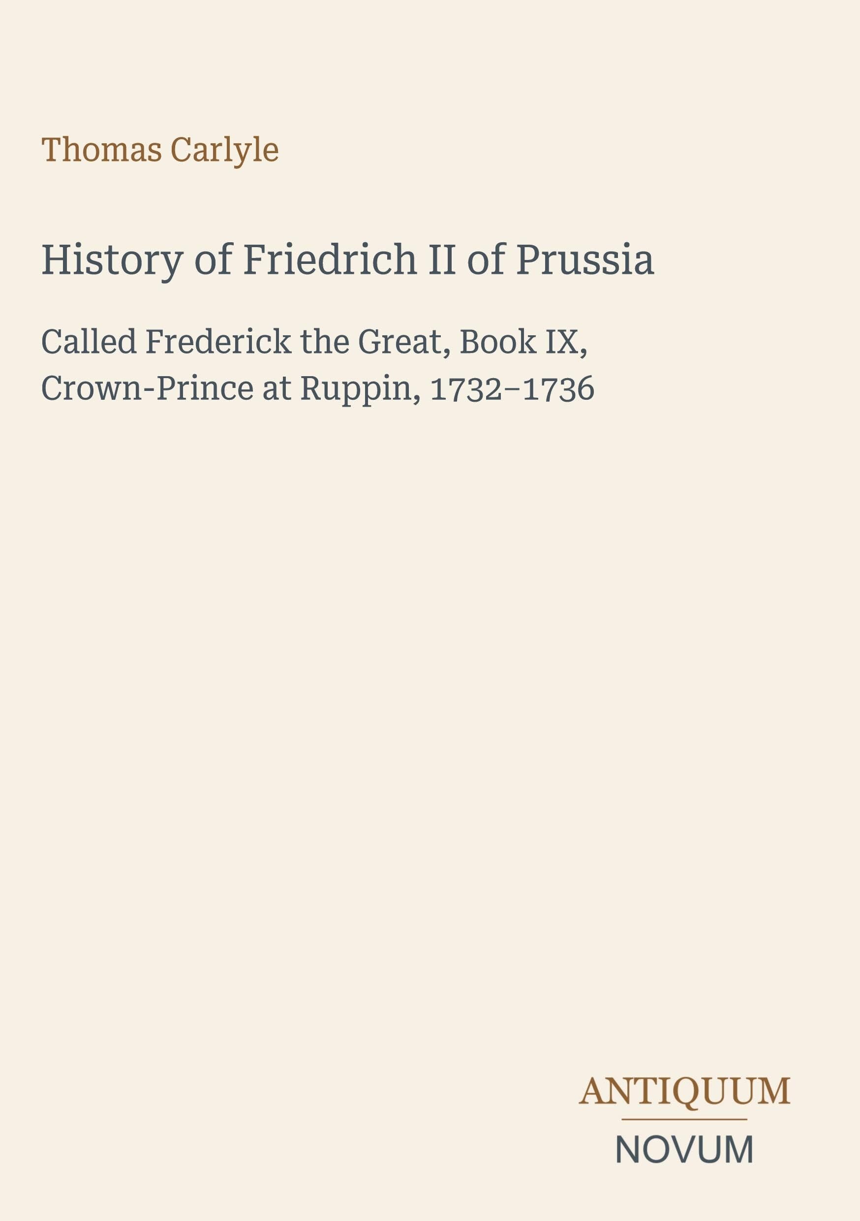 History of Friedrich II of Prussia
