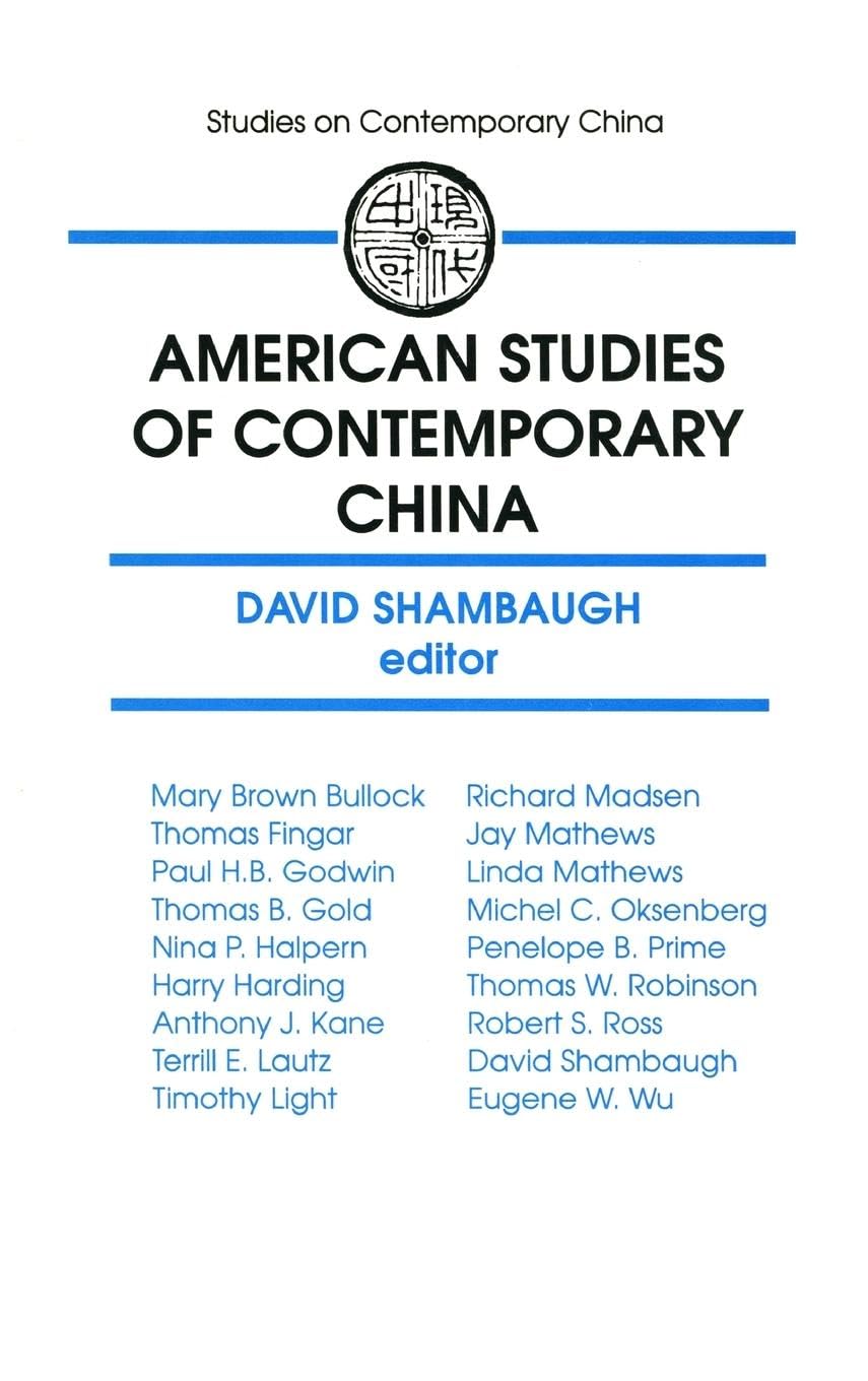 American Studies of Contemporary China (Studies on Contemporary China)