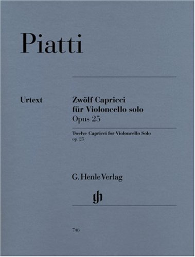 Piatti, Alfredo: Piatti, Alfredo - 12 Capricci op. 25 für Violoncello solo