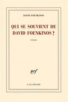 Qui se souvient de David Foenkinos ?